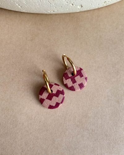 Créoles pampilles réversibles damier