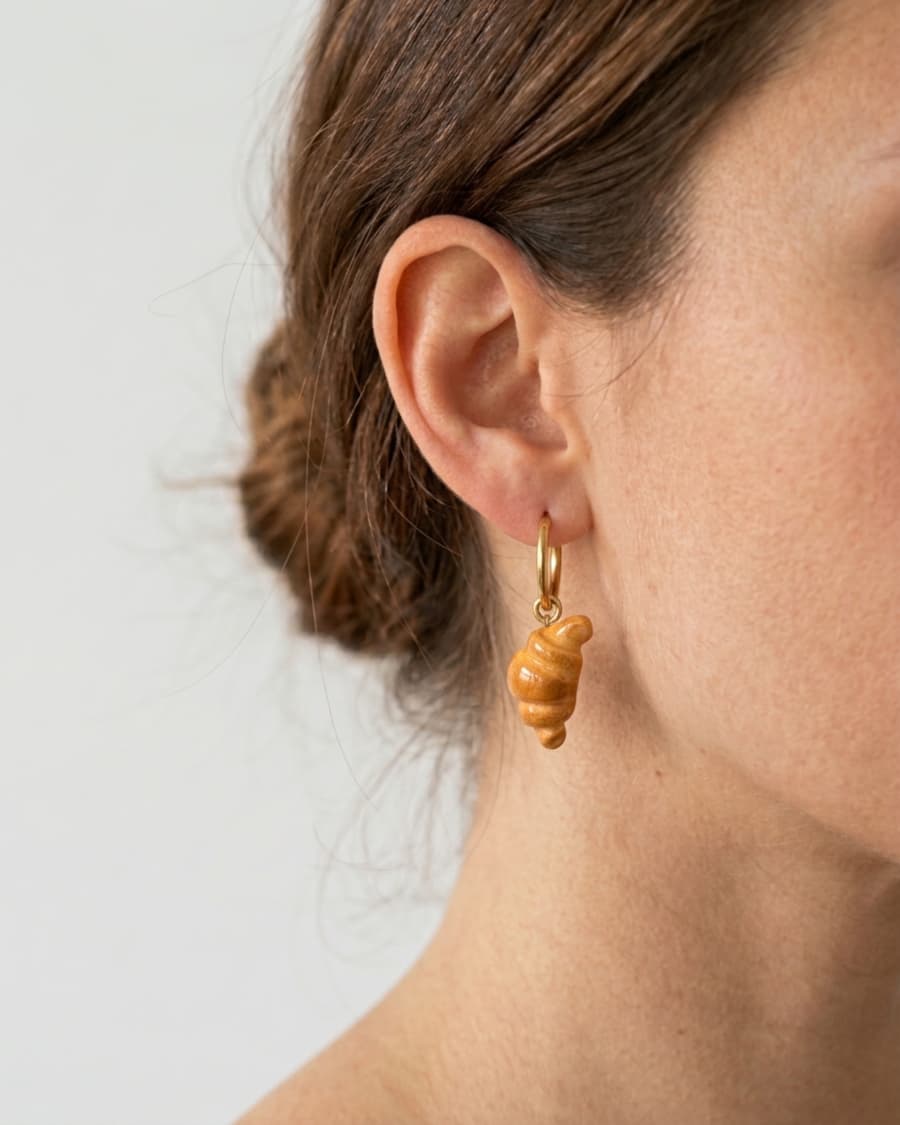 Boucles d'oreilles croissant faites main