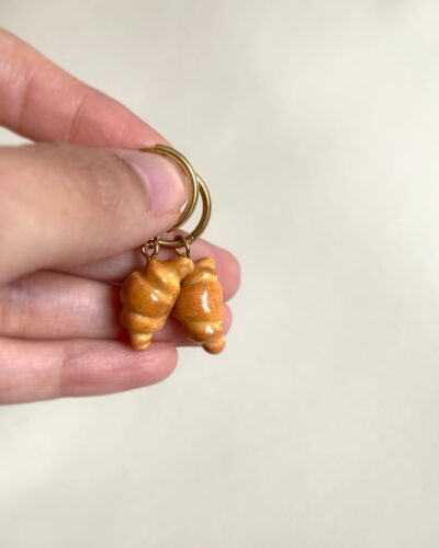 Boucles d'oreilles croissant faites main