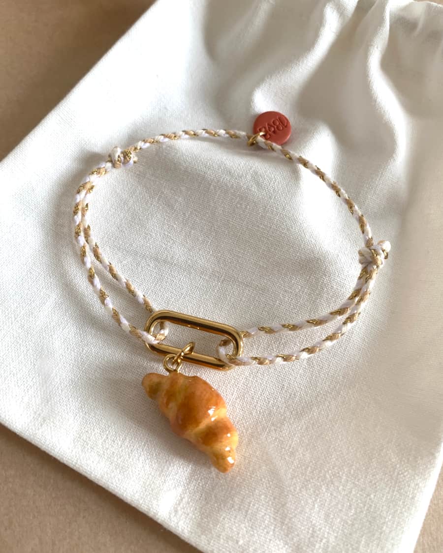 Bracelet Croissant fait main en argile polymère